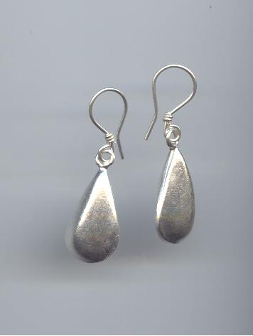 Thai Karen Hill Tribe Silver Plain Drop Earring  ER113 