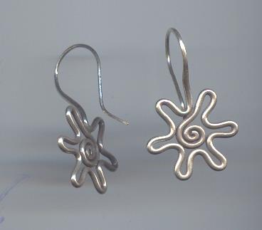 Thai Karen Hill Tribe Silver Flower Earring ER122 