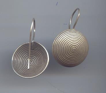 THAI KAREN HILL TRIBE SILVER CIRCULAR EARRING ER124 