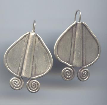 Thai Karen Hill Tribe Silver Half Calotropis Flower Earring ER125 
