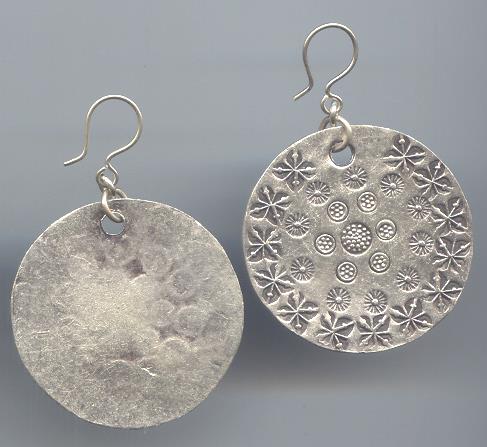 Thai Karen Hill Tribe Silver Flower And Lrafs Earring ER140 
