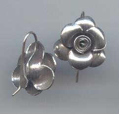 Thai Karen Hill Tribe Silver Rose Flower Earring ER148 