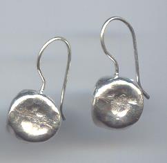 Thai Karen Hill Tribe Silver Plain Round Earring ER151 