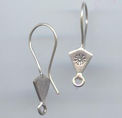 THAI KAREN HILL TRIBE SILVER SUN PRINTED EARRING ER154 
