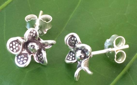 THAI KAREN HILL TRIBE SILVER EARRING ER279 