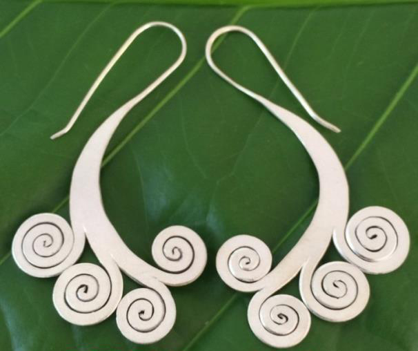 Thai Karen Hill Tribe Silver Earring ER297 