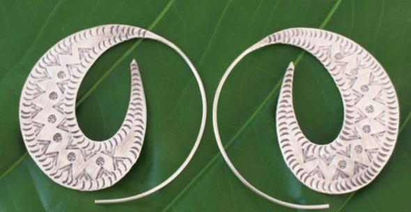 Thai Karen Hill Tribe Silver Earring ER327 