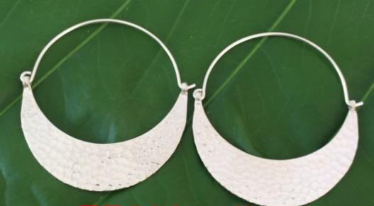THAI KAREN HILL TRIBE SILVER EARRING ER336 