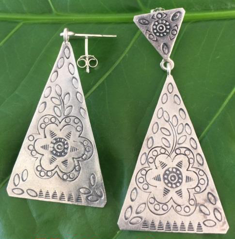 Thai Karen Hill Tribe Silver Earring ER343 