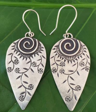 Thai Karen Hill Tribe Silver Earring ER365 