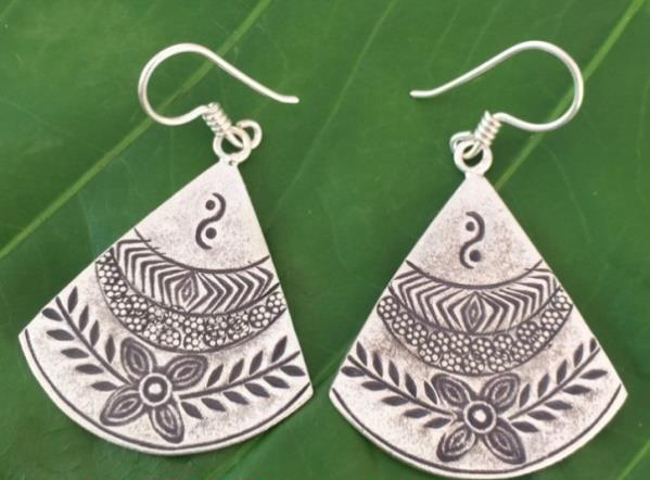 Thai Karen Hill Tribe Silver Earring ER366 