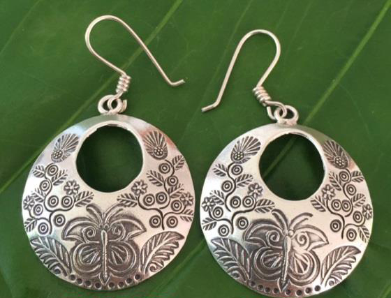 Thai Karen Hill Tribe Silver Earring ER372 