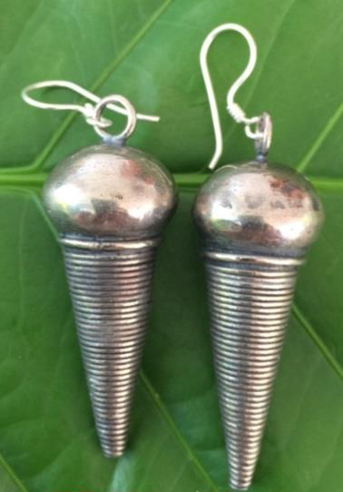 THAI KAREN HILL TRIBE SILVER EARRING ER391 