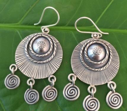Thai Karen Hill Tribe Silver Earring ER402 