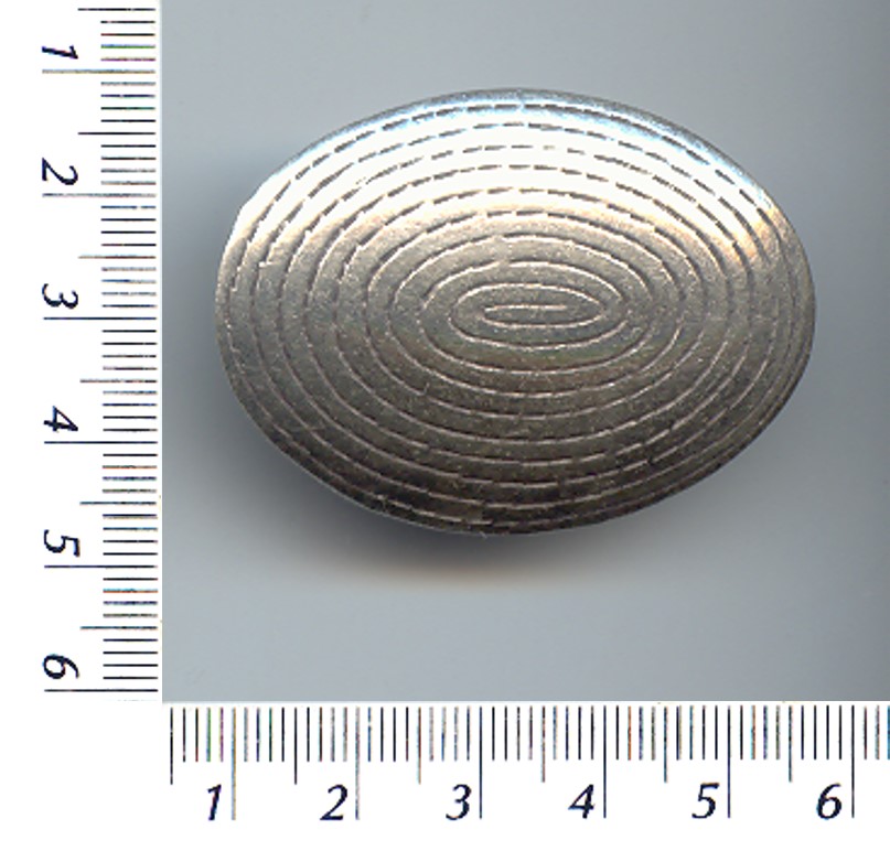 Thai Karen Hill Tribe Silver Swirl Printed Oval Pendant NL004