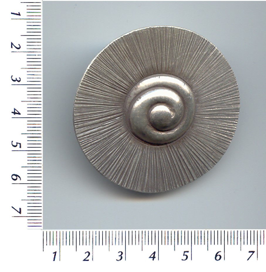 THAI KAREN HILL TRIBE SILVER SEA SHELL WITH RADIUS CIRCULAR PENDANT NL023