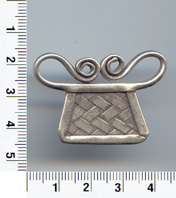 THAI KAREN HILL TRIBE SILVER PENDANTS SWIRL WOVEN PENDANT NM032 
