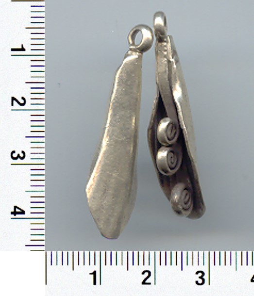 Thai Karen Hill Tribe Silver Pendants Garden Pea Pendant NM046 