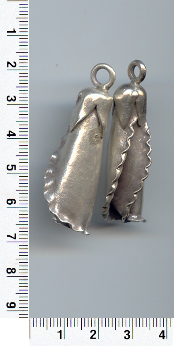 Thai Karen Hill Tribe Silver Pendants Lovely Bud Flower Pendant NM049 