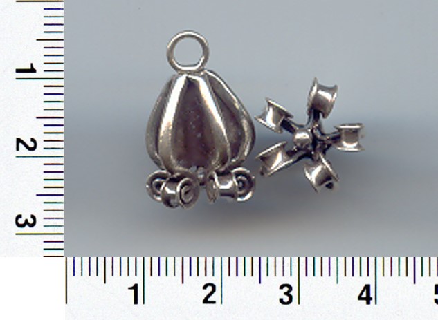 THAI KAREN HILL TRIBE SILVER PENDANTS CALOTROPIS FLOWER PENDANT NM052 
