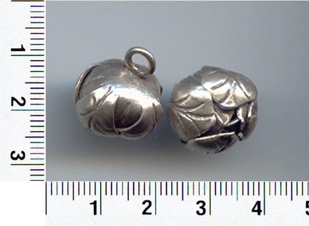 Thai Karen Hill Tribe Silver Pendants Little Bud Flower Charm NM054 