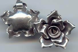 THAI KAREN HILL TRIBE SILVER PENDANTS SWEET ROSE FLOWER PENDANT NM063 