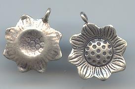 Thai Karen Hill Tribe Silver Pendants Cute Sunflower Pendant NM072 