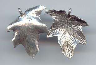 Thai Karen Hill Tribe Silver Pendants Leaf Charm NM094 