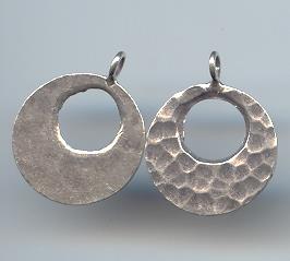 Thai Karen Hill Tribe Silver Pendants Hammered Circle Pendant NM158 