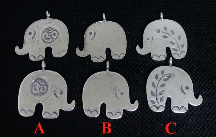 Thai Karen Hill Tribe Silver Pendants 20PD226 A (5 Beads)