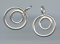 Thai Karen Hill Tribe Silver Circle Hanger Pendants NS004