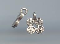 Thai Karen Hill Tribe Silver Four Spiral Pendants NS017