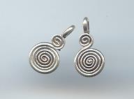 THAI KAREN HILL TRIBE SILVER DOUBLE SPIRAL PENDANTS NS019