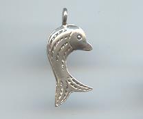 Thai Karen Hill Tribe Silver Cute Dollphin Pendant NS056