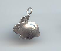 Thai Karen Hill Tribe Silver Cute Rabbit Pendants NS062