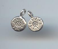 Thai Karen Hill Tribe Silver  Printed Dot Pendants NS088