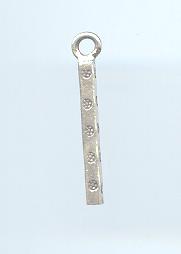 Thai Karen Hill Tribe Silver Daisy Printed Drop Pendant NS095