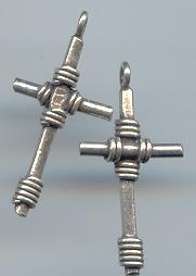 Thai Karen Hill Tribe Silver Wire Wrapp Cross Pendant NS102