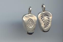 Thai Karen Hill Tribe Silver Pendants Printed Leaf Pendants NS118