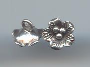 Thai Karen Hill Tribe Silver Pendants  Leaf Print Little Flower Pendants NS165