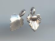 Thai Karen Hill Tribe Silver Pendants Leaf Print Cute Flower Pendants NS167