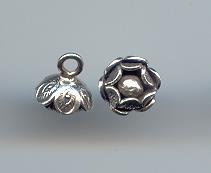 Thai Karen Hill Tribe Silver Pendants Little Bud Flower Pendants NS176