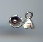 Thai Karen Hill Tribe Silver Pendants Little Bud Flower Pendants NS195