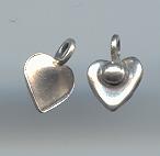 Thai Karen Hill Tribe Silver Pendants Plain Heart With Little Ball Pendants NS206