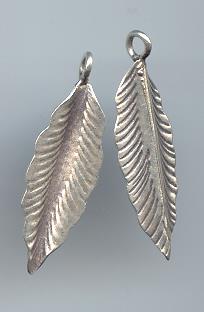 THAI KAREN HILL TRIBE SILVER PENDANTS LONG LEAF PENDANTS NS233
