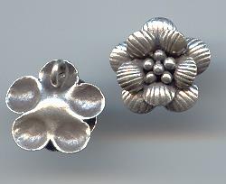 Thai Karen Hill Tribe Silver Pendants Cute Flower Pendants NS235