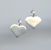 Thai Karen Hill Tribe Silver Pendants Plain Heart Pendants NS254