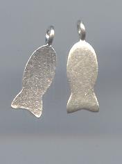 Thai Karen Hill Tribe Silver Pendants Plain Fish Pendant NS273