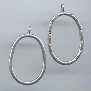 Thai Karen Hill Tribe Silver Pendants Cross Printed Oval Pendant NS282