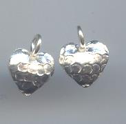 Thai Karen Hill Tribe Silver Pendants Hammered Heart Pendants NS285